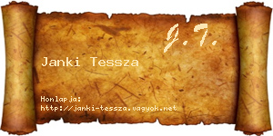 Janki Tessza névjegykártya